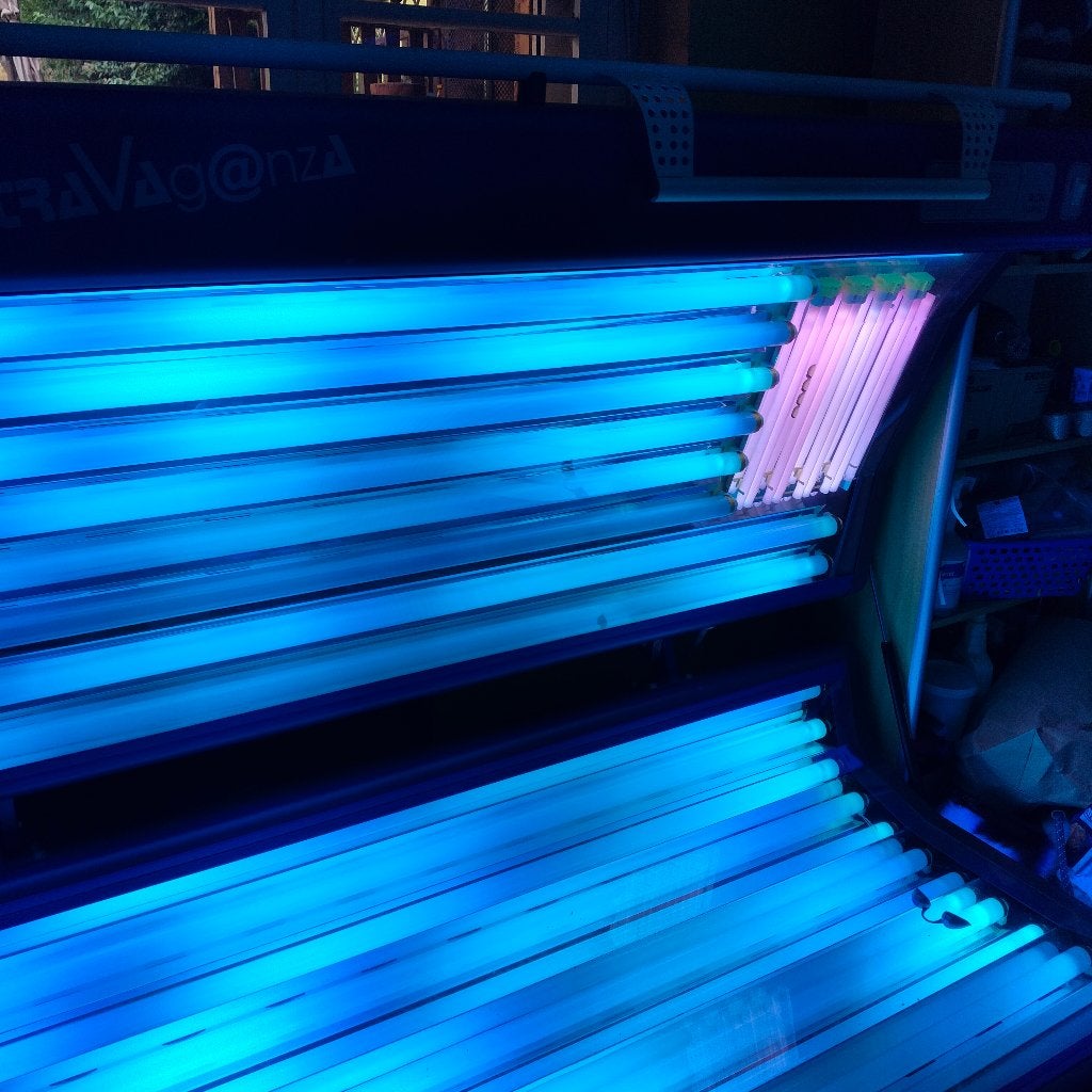 Solarium, Electroménager, Enlèvement, Utilisé, Banc solaire double, 15 lampes ou plus