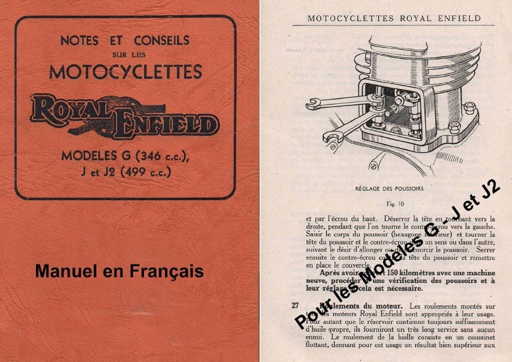 RTM  350 - 500 Royal-Enfield  en Français., Motos, Enlèvement ou Envoi