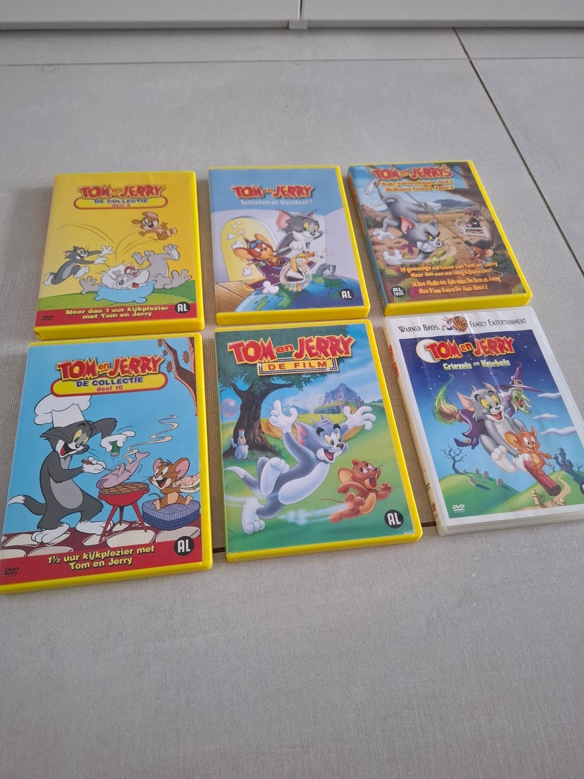 6 DVD's Tom & Jerry, Cd's en Dvd's, VHS | Kinderen en Jeugd, Ophalen