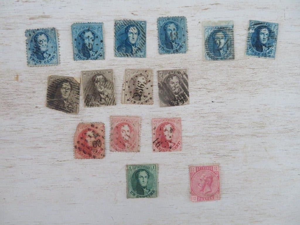 lot oude Belgische postzegels Epauletten en meer, Enlèvement ou Envoi, Affranchi, Neuf