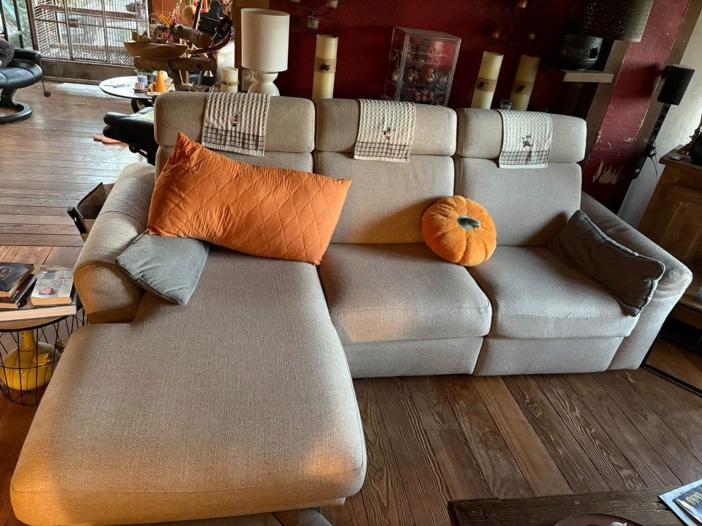 Canapé Relax Poltrone Sofa, Trois personnes, Banc d'angle, 150 à 200 cm, Comme neuf