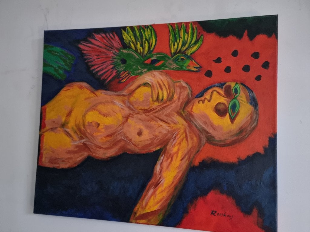 Cobra Group Anton Rooskens Huile sur toile, Enlèvement, Signé, Toile