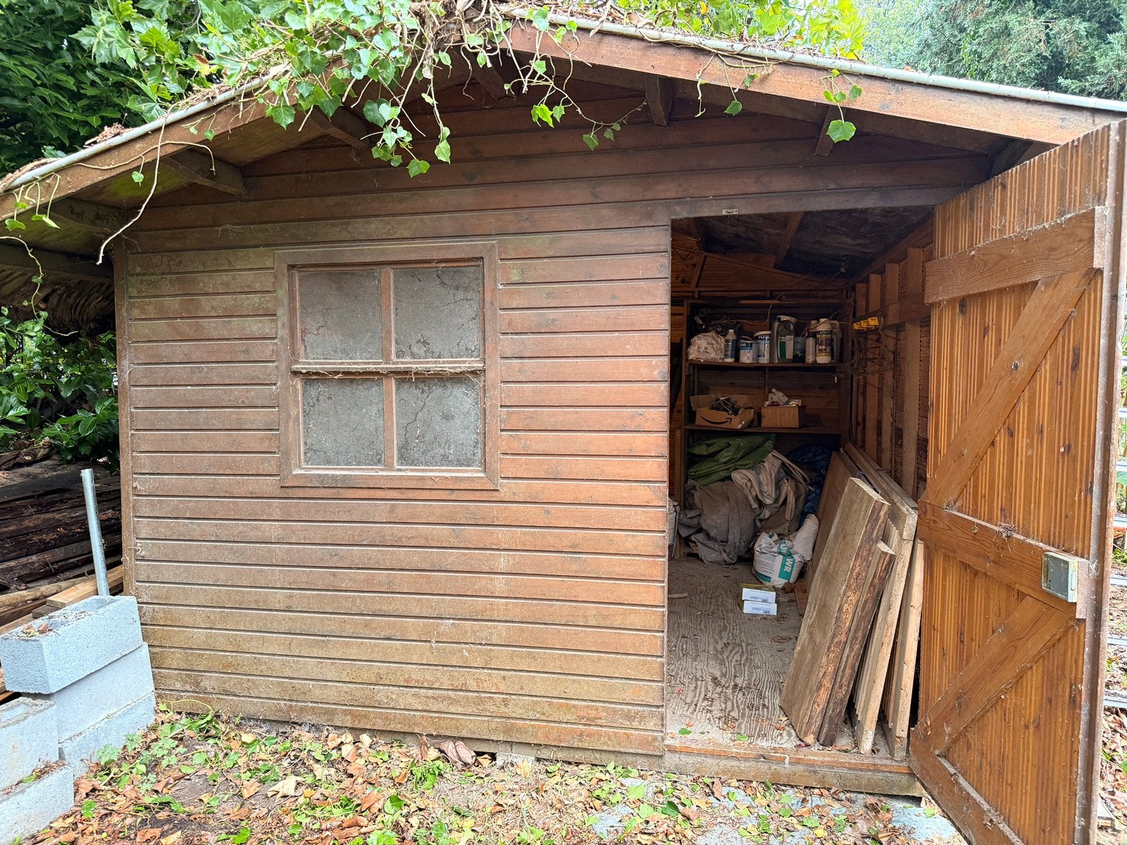 Cabane de jardin (a venir demonter), Enlèvement, Utilisé, Bois