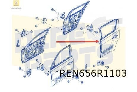 Renault R4 (6/25-) portier Links achter Origineel! 821019531, Autos : Pièces & Accessoires, Neuf, -, Renault, -