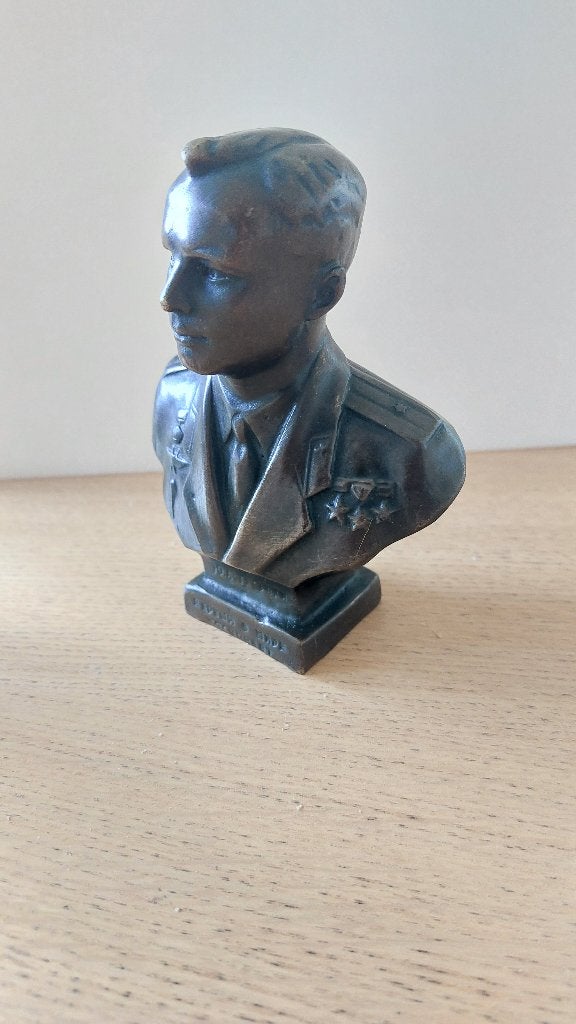 Bronzen buste astronaut Joeri GAGARIN, USSR, Ophalen of Verzenden