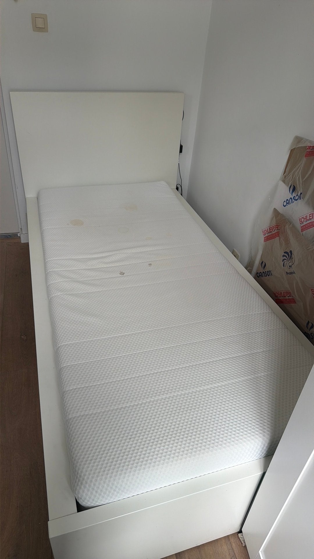 Matras om 90/200 cm te geven, Ophalen, 90 cm, Eenpersoons, Wit