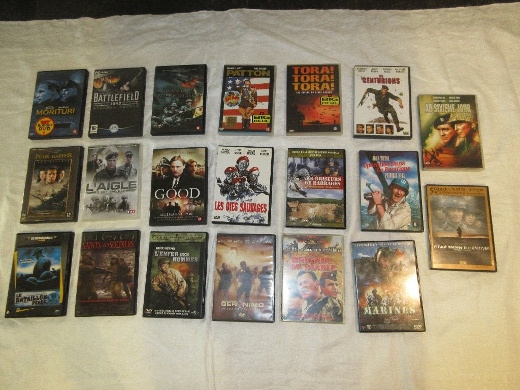 Lot 20 DVD d'action guerre français MORITURI PASSCHENDAELE, Enlèvement, Guerre