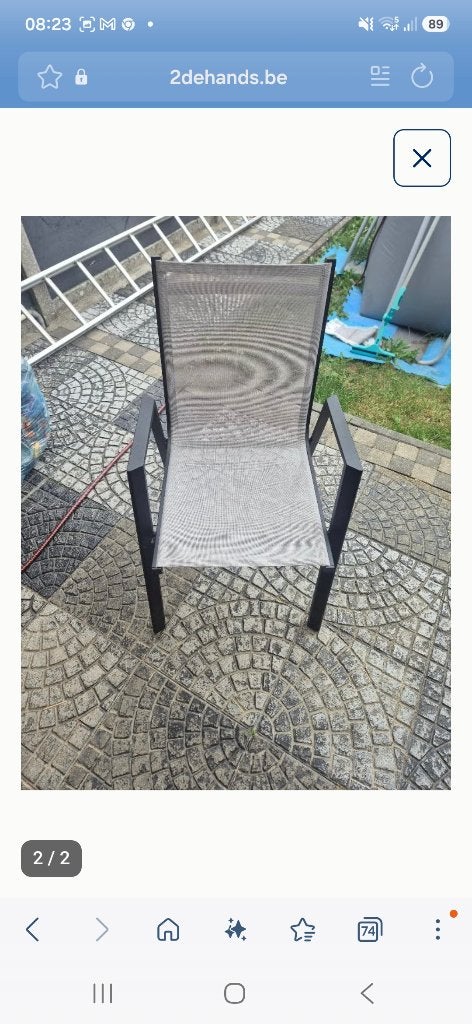 Tuintafel te koop wegens aankoop lounge, Ophalen, Gebruikt, Rechthoekig, Aluminium