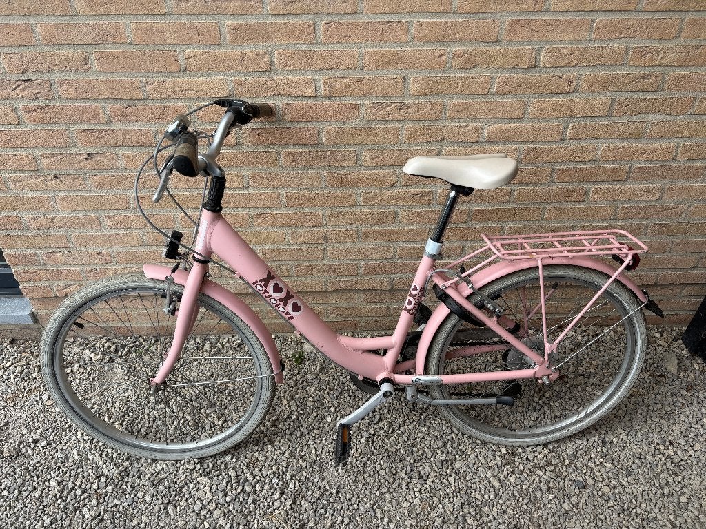 20" meisjesfiets, Fietsen en Brommers, Ophalen, Gebruikt, Velgrem, Versnellingen