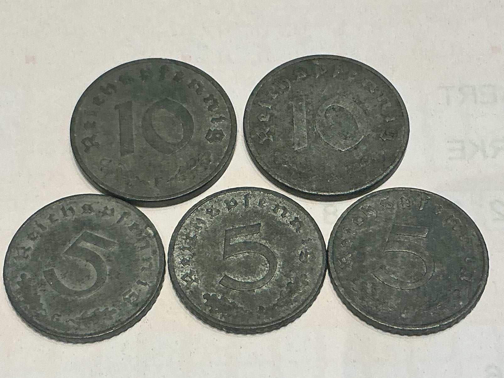 Duitsland lot 5 verschillende munten, Postzegels en Munten, Munten en Bankbiljetten | Verzamelingen, Ophalen of Verzenden, Munten