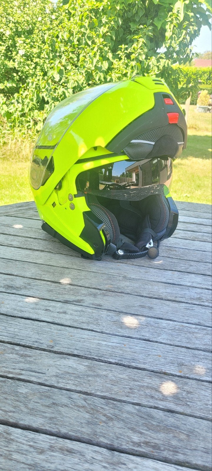 Systeemhelm Nolan N100-5 + Communicatie, Motoren, Kleding | Motorhelmen, Ophalen, Systeemhelm, Tweedehands, Dames