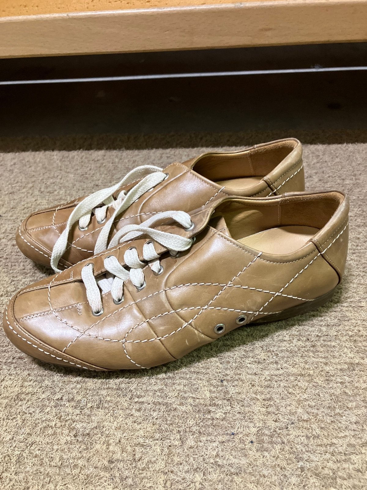 Cognac kleurige sneakers maat 38, Enlèvement ou Envoi, Comme neuf, Sneakers et Baskets