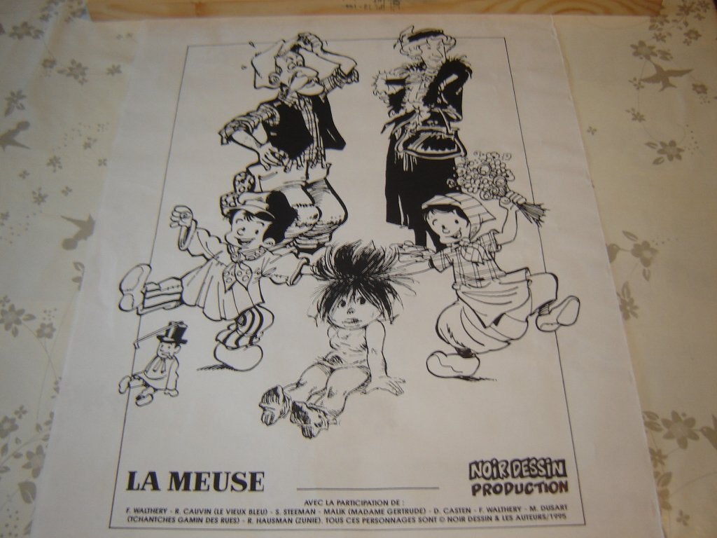 Poster La Meuse., Verzamelen, Ophalen of Verzenden, Overige figuren, Gebruikt, Plaatje, Poster of Sticker