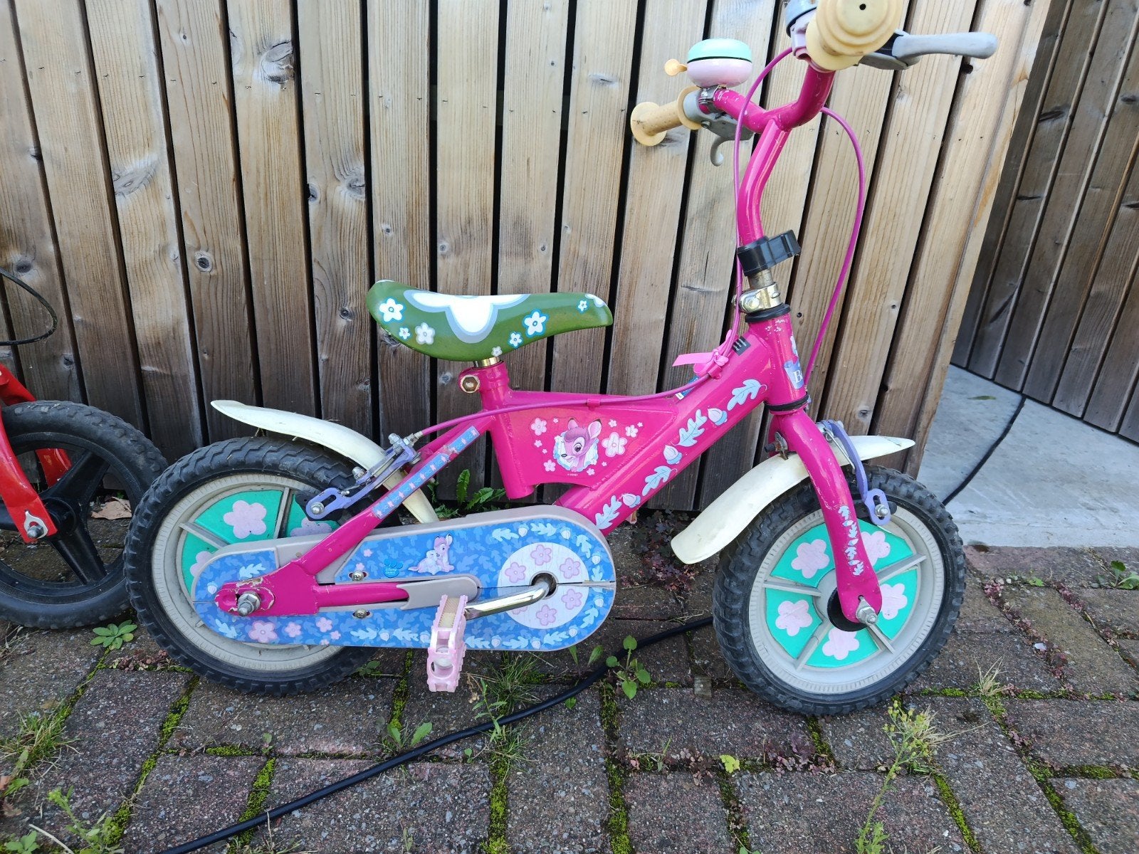 kinderfiets Bambi met zijwieltjes, Ophalen, Zijwieltjes