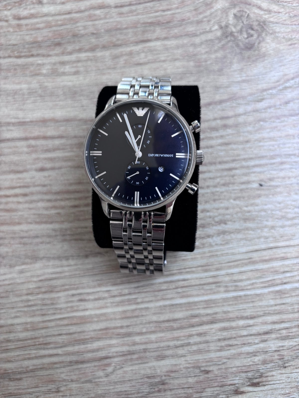 Emporio Armani Chronograph (AR1648), Handtassen en Accessoires, Horloges | Heren, Ophalen, Staal, Staal, Polshorloge