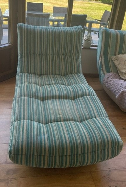 Méridienne tissu rayé bleu, Maison & Meubles, Canapés | Sofas & Chaises Longues, 150 cm ou plus, Moins de 150 cm, Une personne