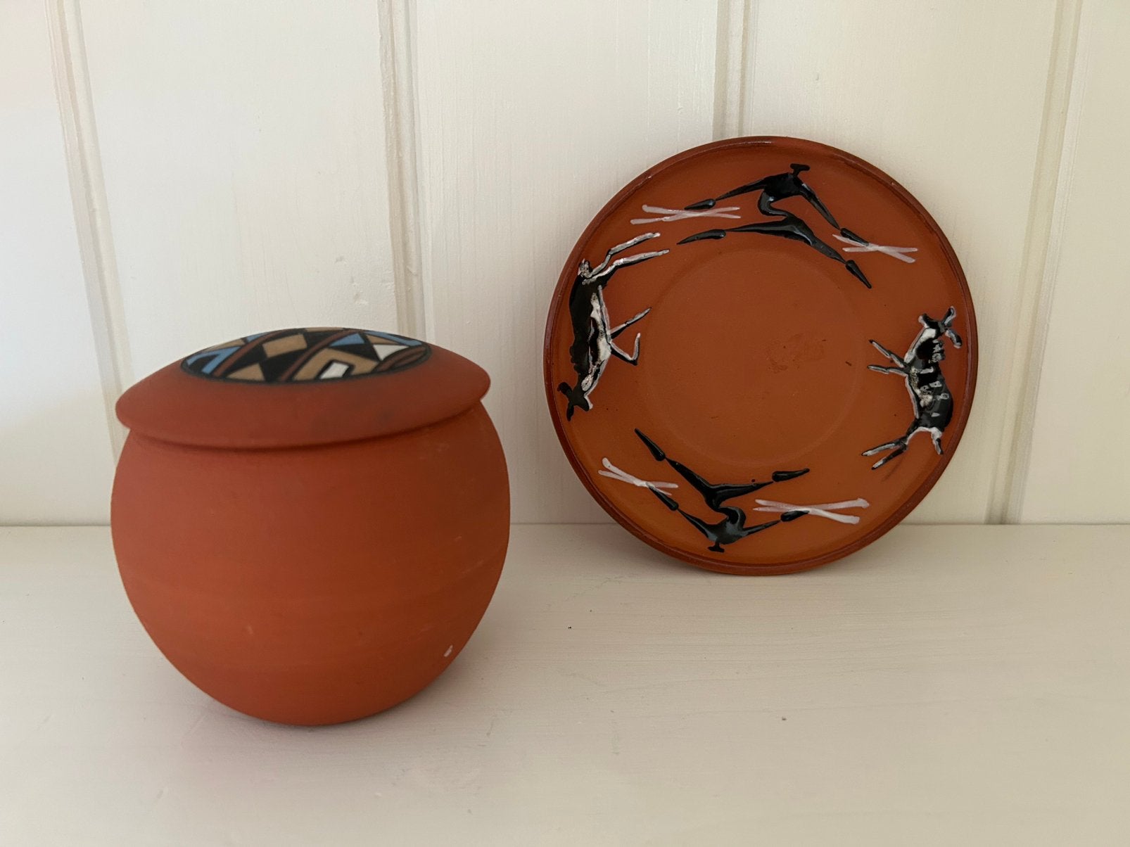 Pot et assiette sud-africains, Antiquités & Art, Art | Art non-occidental, Enlèvement ou Envoi