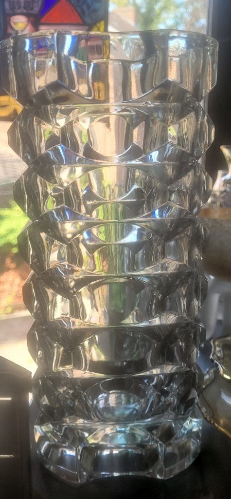 vintage 1970 France Vase carré géométrique, Antiek en Kunst, Ophalen