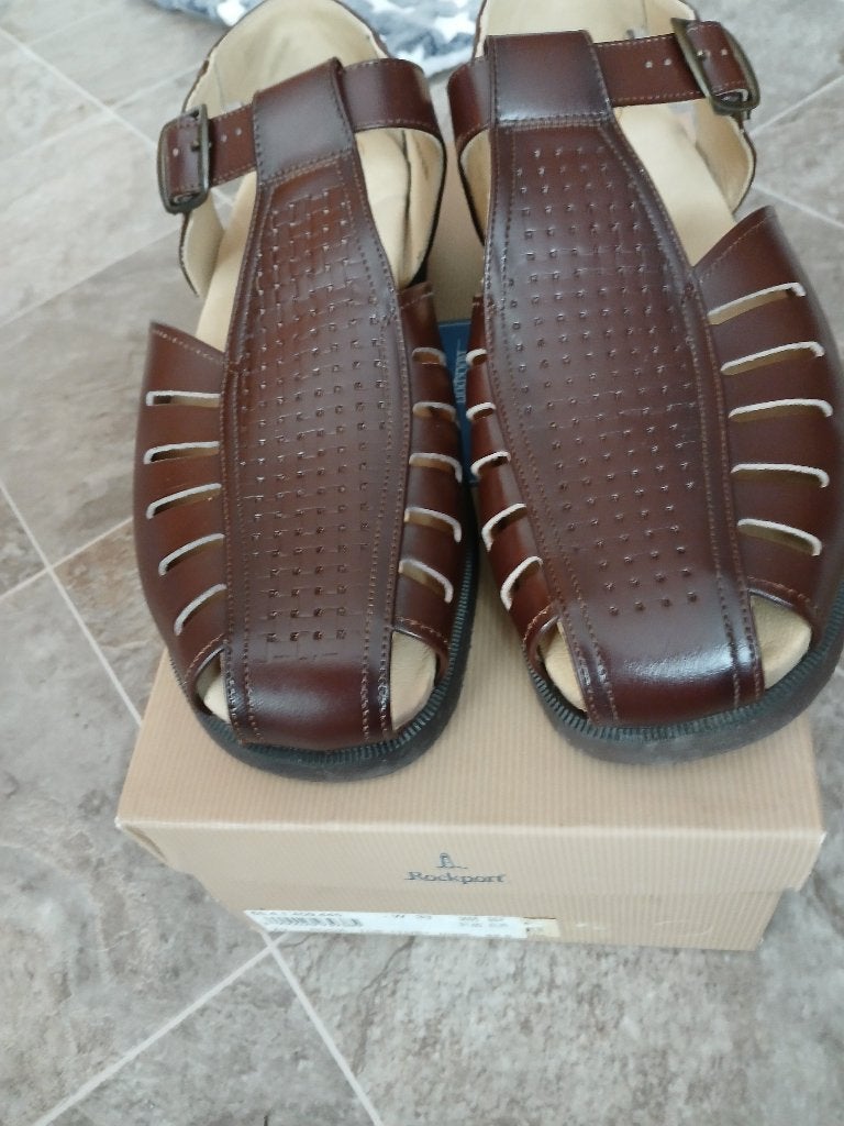 Herensandalen maat 45 leder NIEUW, Kleding | Heren, Schoenen, Bruin, Nieuw, Cebo, Ophalen