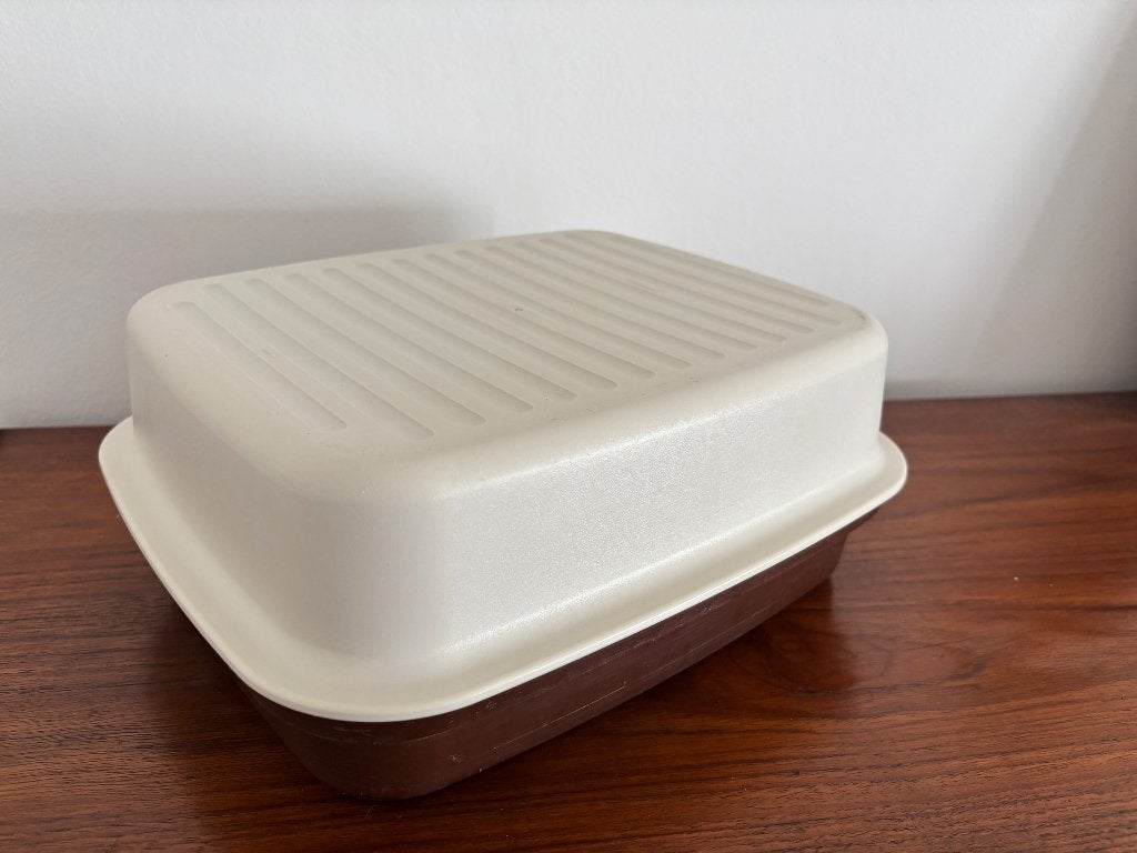 Boîte à pain Tupperware, Enlèvement, Brun, Boîte, Avec couvercle