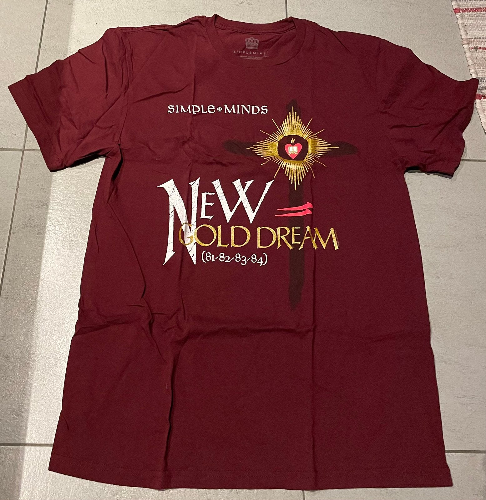 Simple Minds - New Gold Dream splinternieuw t-shirt medium, Ophalen of Verzenden, Nieuw, Maat 48/50 (M), Overige kleuren