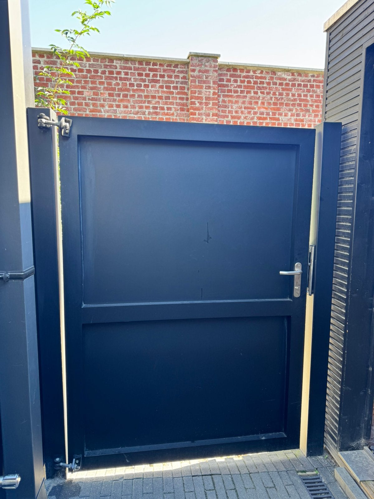 Aluminium poort tuin/terras zwart, Portail battant, Aluminium, 100 à 150 cm, Utilisé