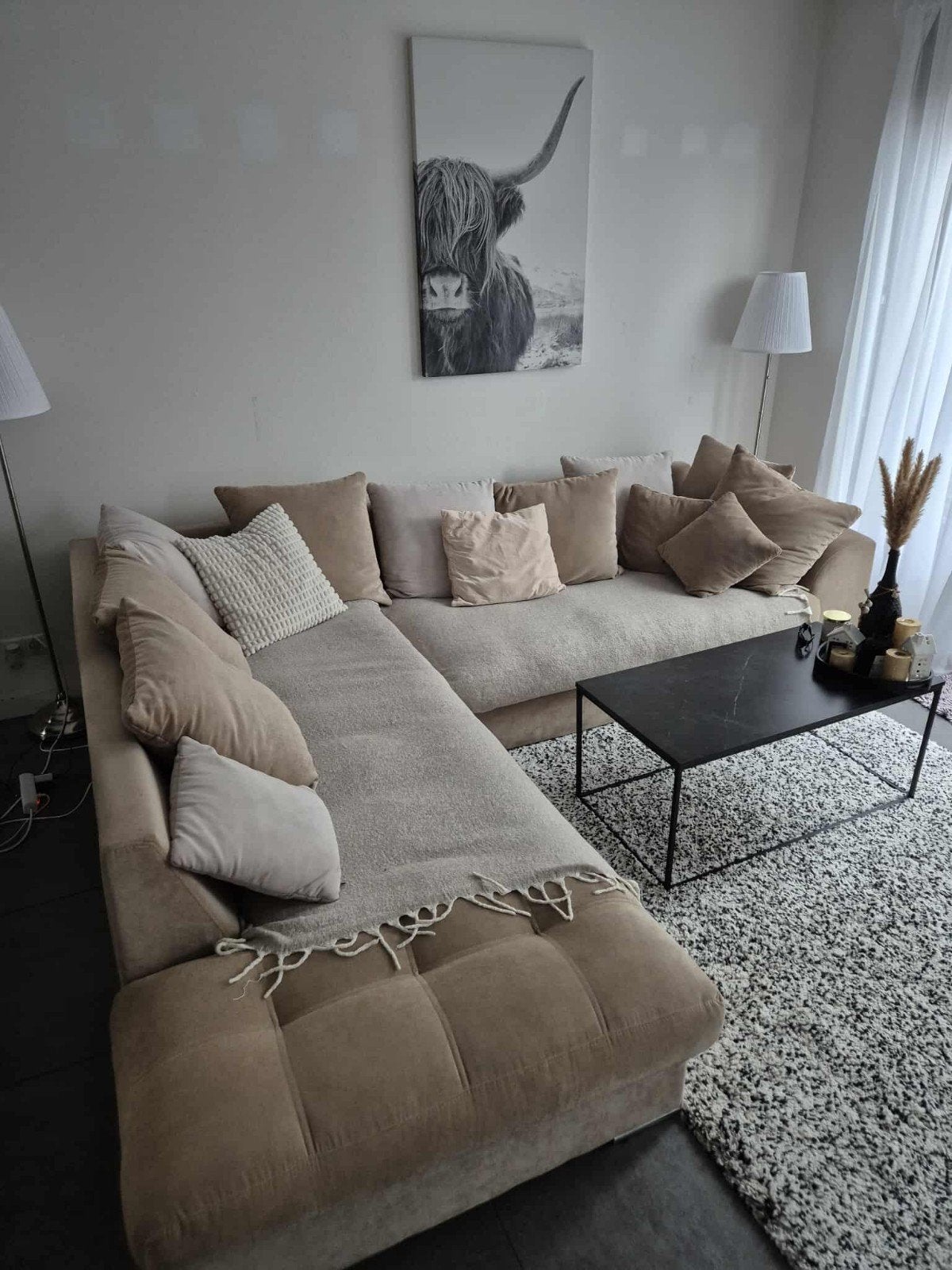 Hoekbank beige, Huis en Inrichting, Ophalen of Verzenden