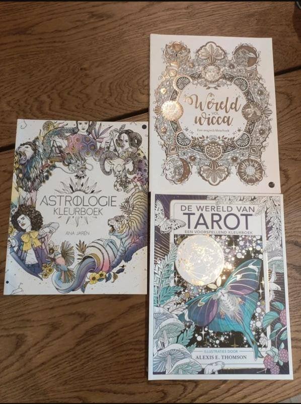 3 spirituele kleurboeken: wicca, astrologie & tarot, Ophalen, Nieuw, Spiritualiteit algemeen, Overige typen