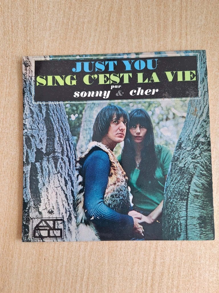 vinyle 45t sonny & cher - just you / face 1 - miroir, Enlèvement ou Envoi, Comme neuf, Autres types