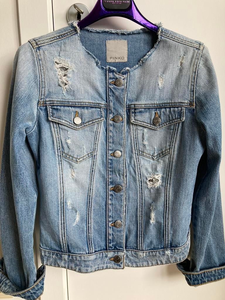 Pinko jeansjasje maat 36, Kleding | Dames, Ophalen of Verzenden, Nieuw, Maat 36 (S), Blauw