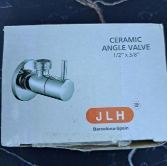 Vanne d'angle, Robinet d'équerre 1/2 "+ 3/8", Bricolage & Construction, Sanitaire, Enlèvement ou Envoi, Neuf, Chrome, Robinet