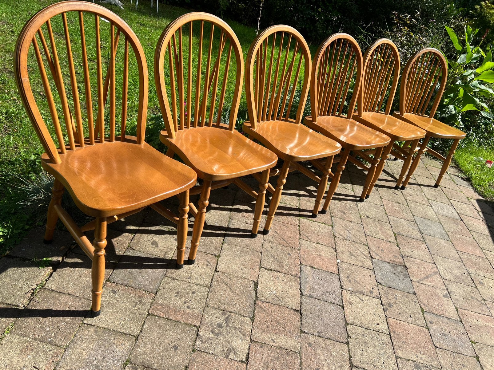 Set van 6 Oirschotse Windsor/spijlenstoelen – nette staat, Huis en Inrichting, Ophalen, Zo goed als nieuw