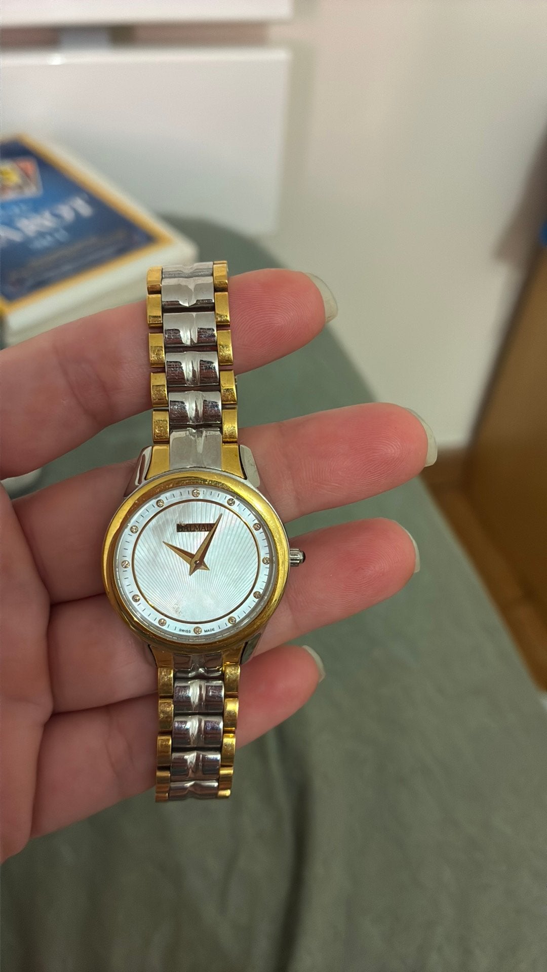 Balmain horloge water resistan, Staal, Polshorloge, Zo goed als nieuw, Met strass