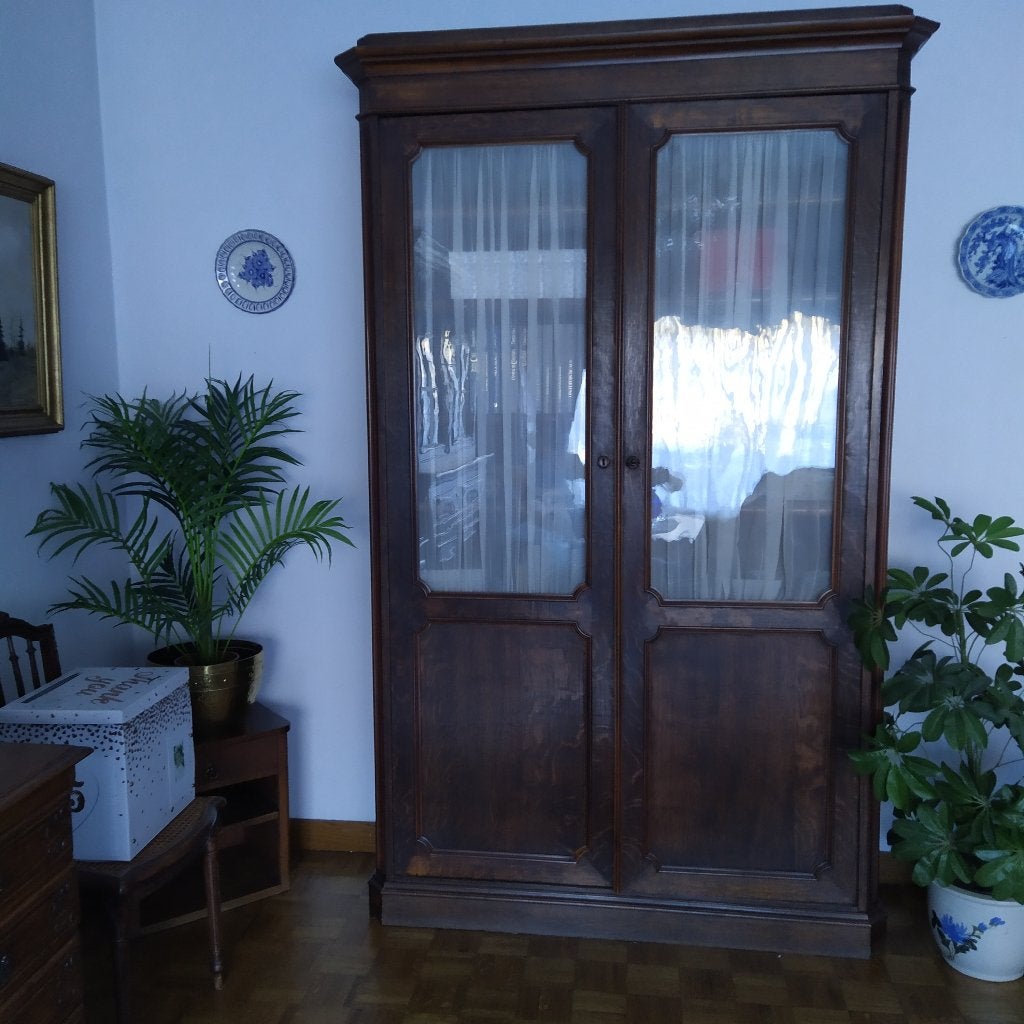 Bibliothèque ancienne, Maison & Meubles, Avec porte(s), 25 à 50 cm, 100 à 150 cm, Enlèvement