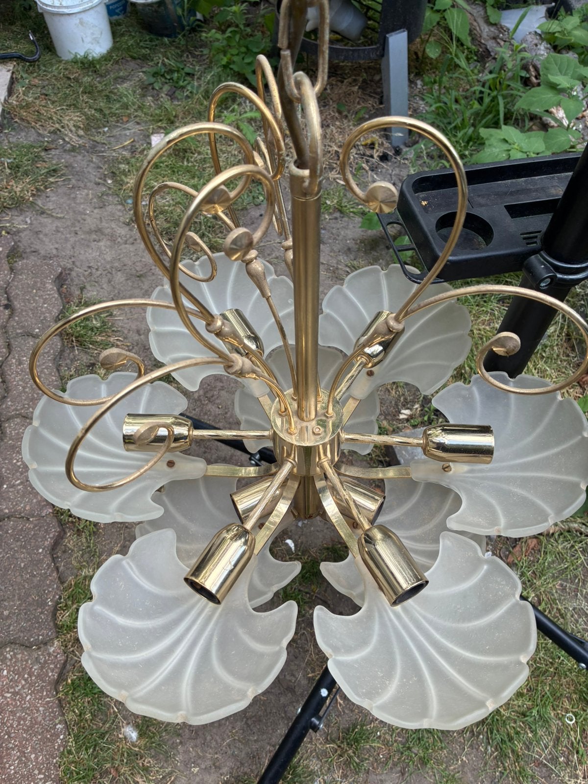Vintage luster deknudt, Ophalen, Gebruikt, E14 (klein)