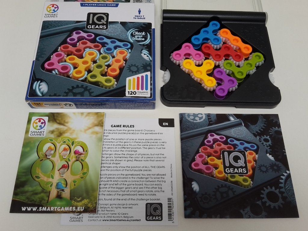 Smart Games, IQ Gears, solo, 7+, als nieuw, + 1 gratis promo, 1 ou 2 joueurs, Enlèvement ou Envoi, Neuf, Smart Games