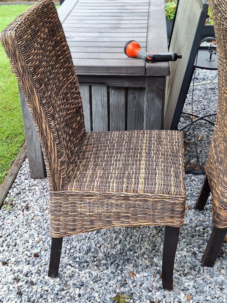 Stoelen riet 2 stuks GRATIS, Ophalen, Gebruikt, Hout