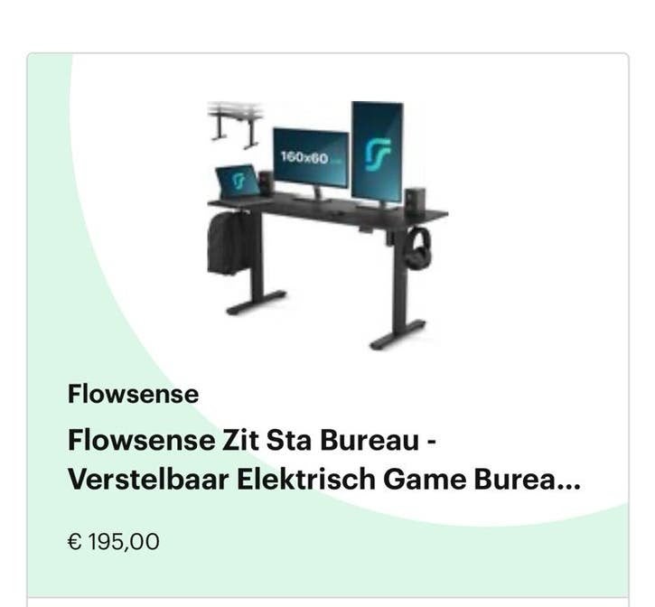 Automatisch verstelbare bureau NIEUW!, Ophalen, Nieuw, Overige merken, Overige materialen