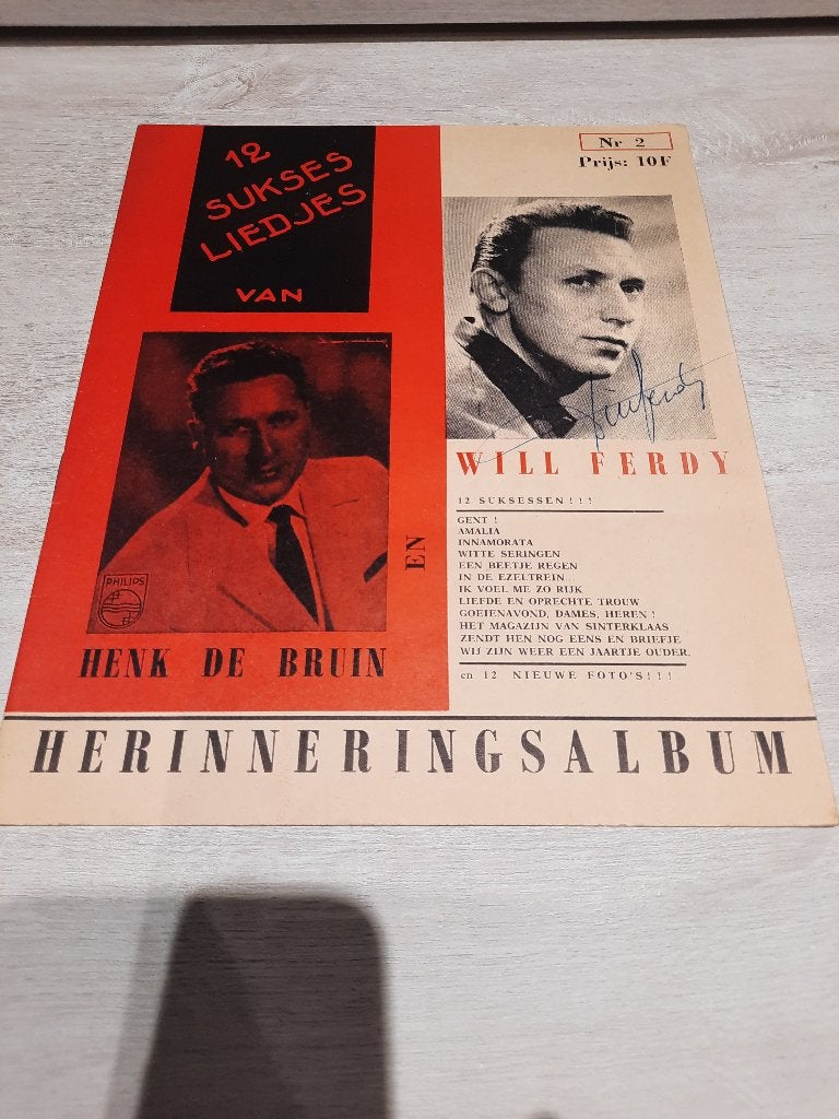 Herinneringsalbum nr. 2 Will Ferdy gesigneerd eind jaren 50, Boeken, Luisterboeken, Ophalen of Verzenden, Will ferdy