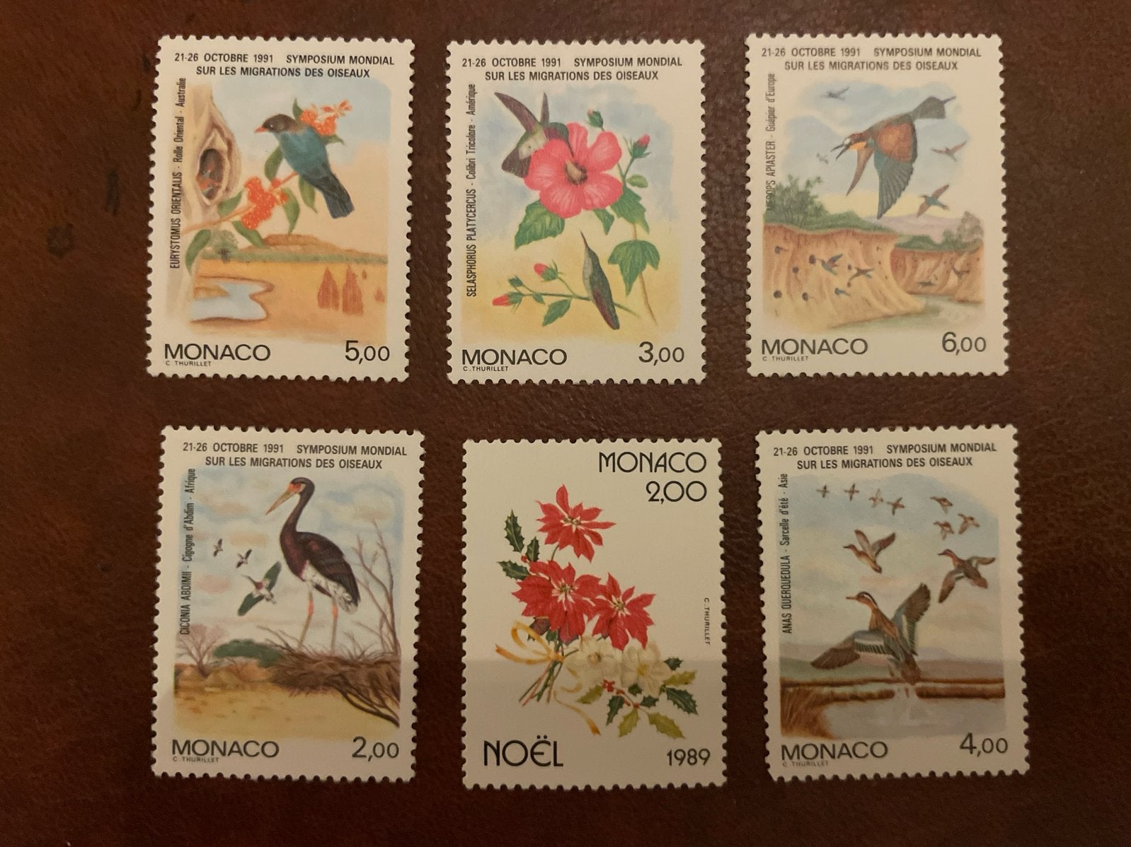 6 postzegels van Monaco, Postzegels en Munten, Postzegels | Nederlandse Antillen en Aruba, Ophalen of Verzenden, Postfris
