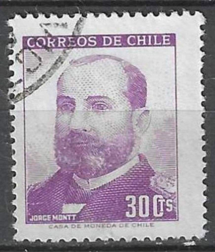 Chili 1966 - Yvert 314 - Jorge Montt Alvarez (ST), Envoi, Affranchi