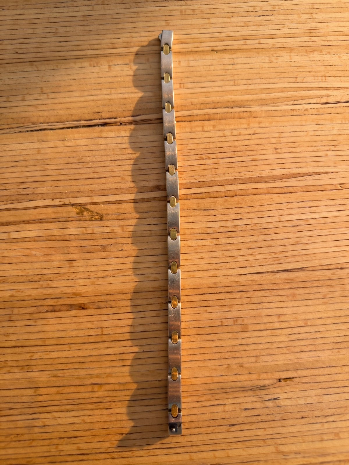Bracelet Pequignet - Acier & Or - 20 CM / 6 MM, Or, Enlèvement, Utilisé, Argent