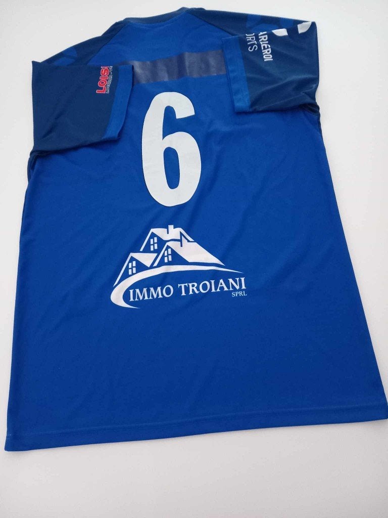 40€ Maillot dédicacé Futsal Team Charleroi taille L - neuf, Taille L, Enlèvement ou Envoi, Neuf, Maillot