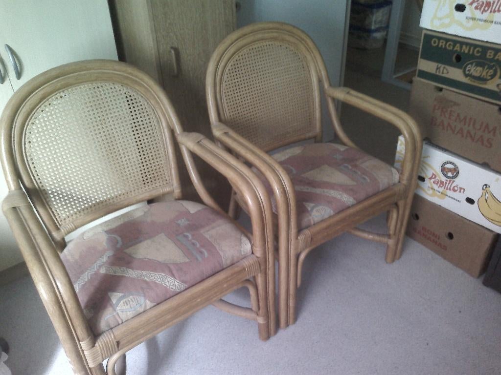 2 Rotan zetels., Huis en Inrichting, Zetels | Zetels, Ophalen, Gebruikt, Eenpersoons, Minder dan 75 cm