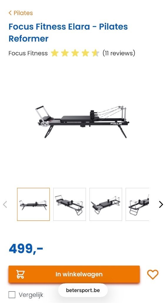 Pilates reformer thuistoestel, Sport en Fitness, Ophalen, Nieuw