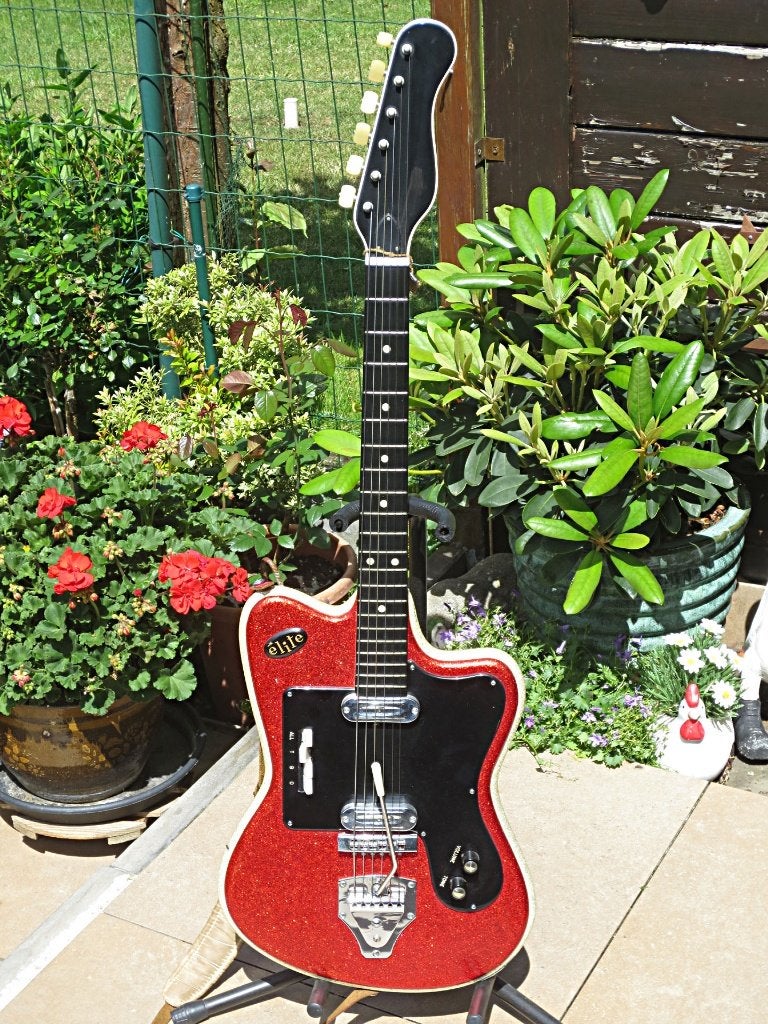 élite gitaar 1962, Musique & Instruments, Instruments à corde | Guitares | Électriques, Enlèvement, Utilisé, Solid body, Autres marques