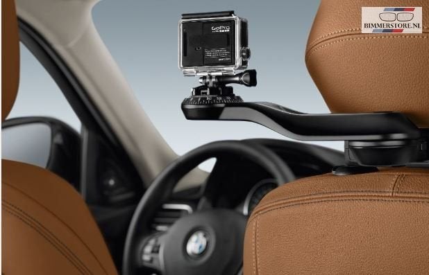 BMW Houder voor Go Pro camera aan de kopsteun travel system, -, -, Nieuw, Ophalen of Verzenden