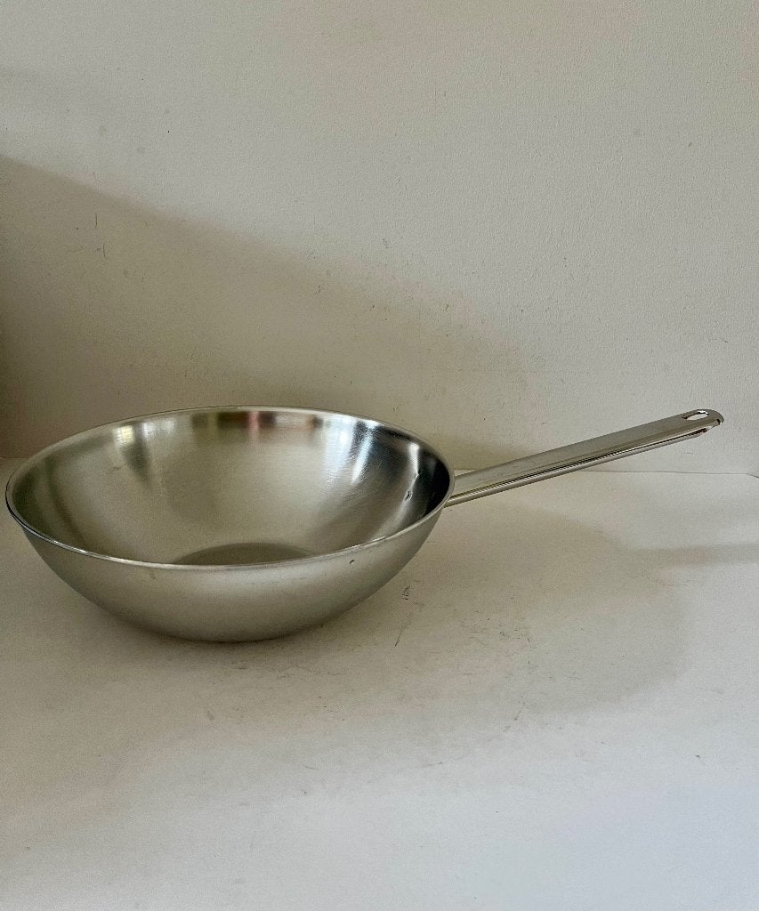 Poêle à wok Demeyere Apollo - Inox -, Inox, Demeyere, Enlèvement ou Envoi, Utilisé