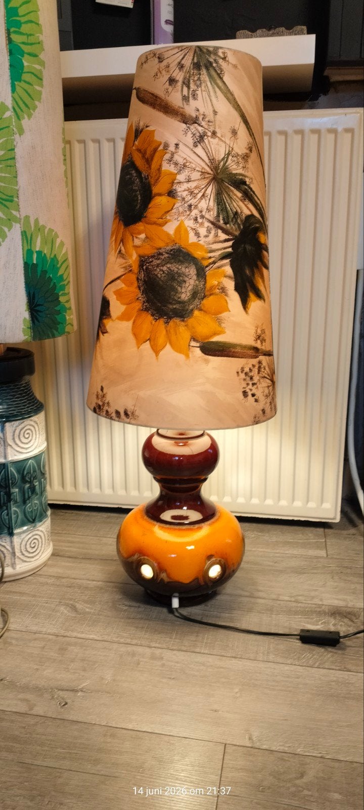 Vintage staanlamp jaren 70, Ophalen, Vintage