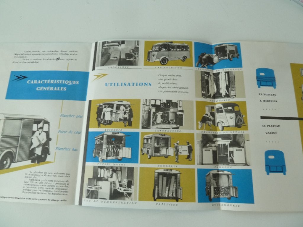 folder CITROËN HZ camionette oldtimer foodtruck brochure, Ophalen of Verzenden, Folder